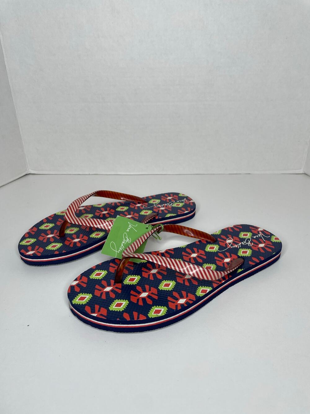 NEW Vera Bradley Womens FlipFlops Size Small 5/6 Sun Valley Print